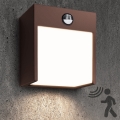Brilagi - LED-Außenwandleuchte mit Sensor TERNI LED/12W/230V braun IP44