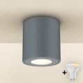 Brilagi - LED RGBW dimmbare Außenleuchte MIA 1xGU10/4,8W/230V 3000K 84x80 mm Anthrazit IP54 + Fernbedienung