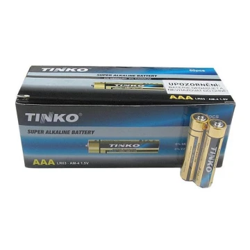 60 Stück Alkali-Batterien TINKO AAA 1,5V