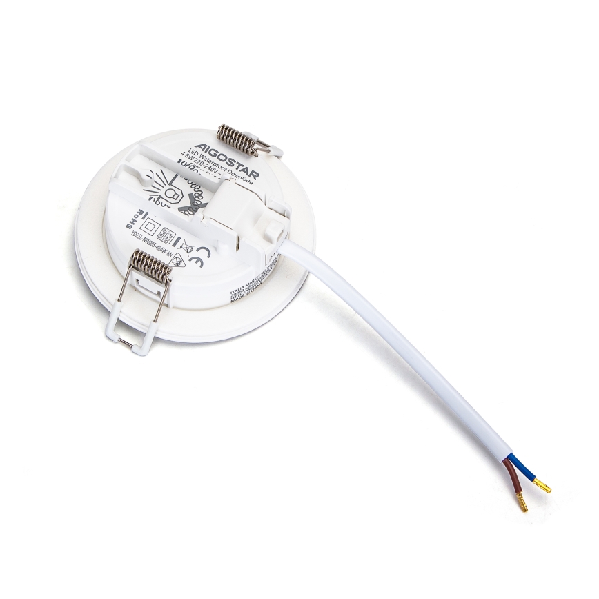 Aigostar - LED-Einbauleuchte für Badezimmer LED/4,8W/230V 4000K weiß IP65