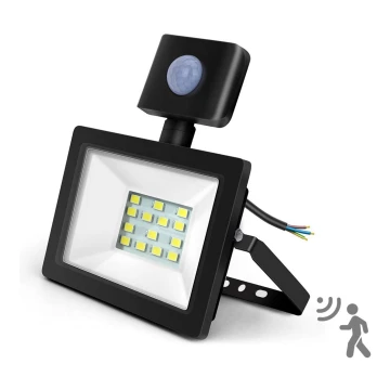 Aigostar - LED-Flutlicht mit Sensor LED/10W/230V 6400K IP65 schwarz