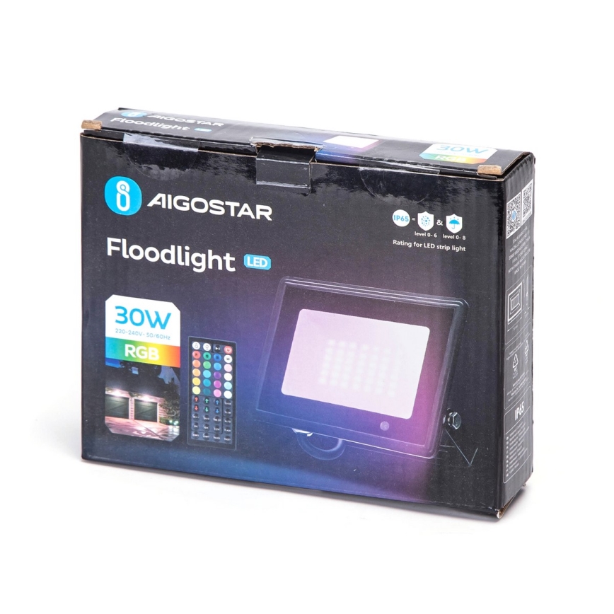 Aigostar - LED-RGB-Strahler LED/30W/230V IP65 + Fernbedienung