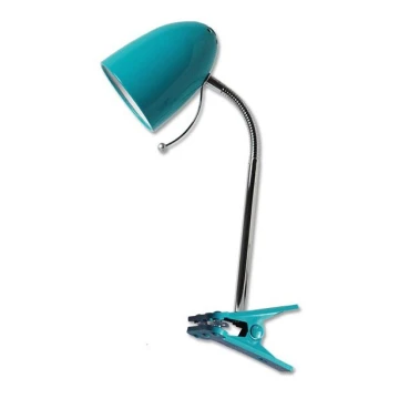 Aigostar -  Tischlampe mit Clip 1xE27/11W/230V blau/Chrom