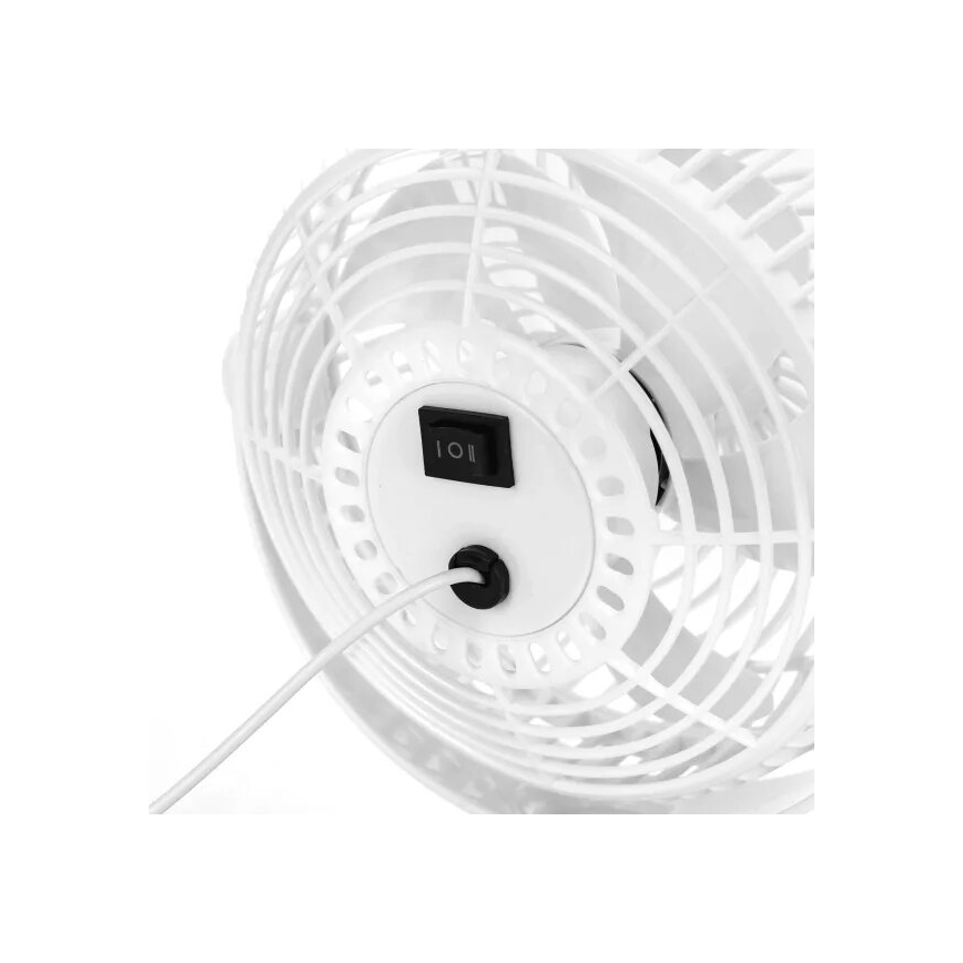 Aigostar - Tischventilator 3W/5V weiß