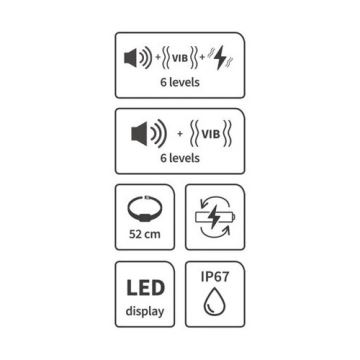 Anti-Bell-Hundehalsband 52cm 3,7V IP67