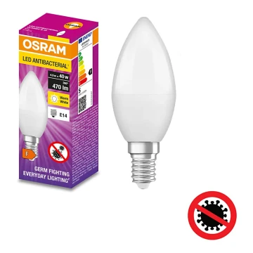 Antibakterielle LED-Glühbirne B40 E14/4,9W/230V 2700K - Osram