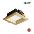 APLED - LED-Einbauleuchte SQUARE WOODLINE LED/3W/230V 3000K 9x9 cm Kiefer Massivholz