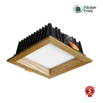 APLED - LED-Einbauleuchte SQUARE WOODLINE LED/6W/230V 4000K 12x12 cm Eiche Massivholz