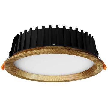 APLED - LED-Einbauleuchte RONDO WOODLINE LED/6W/230V 4000K d 15 cm Esche Massivholz