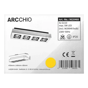 Arcchio - LED-Strahler VINCE 4xGU10/10W/230V