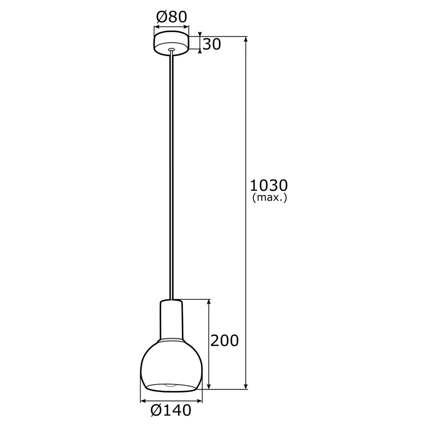 Argon 4215 - Hängeleuchte SINES 1xE27/15W/230V Durchschn. 14 cm weiß