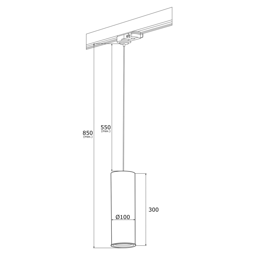 Argon 4318 - Hängeleuchte do lištového systému DELF 1xE27/15W/230V messing