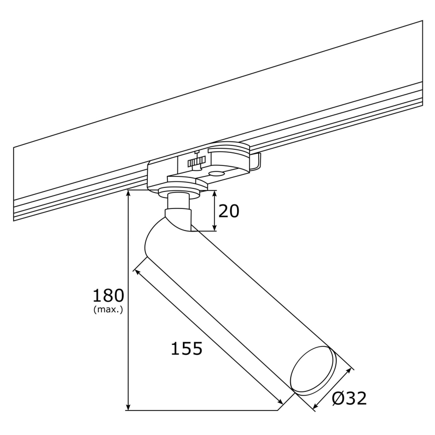 Argon 4354 - LED-Strahler für Schienensystem ELBRUS LED/4,5W/230V Messing