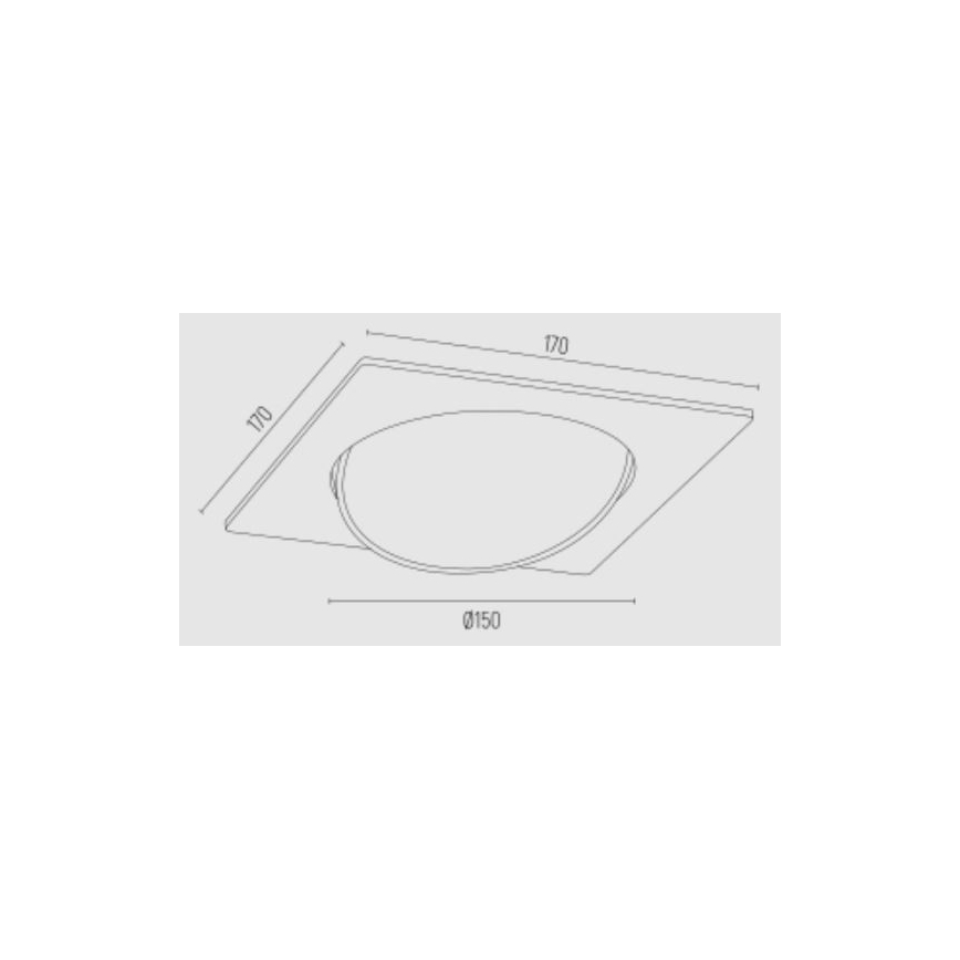 Argon 4746 - Einbaubeleuchtung OLIMP 1xGU10-AR111/12W/230V schwarz