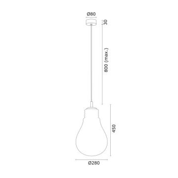 Argon 4879 - Hängeleuchte JESSE 1xE27/15W/230V gold/weiß