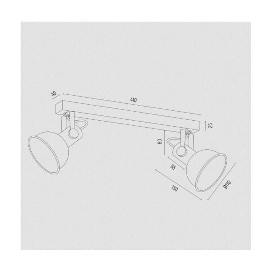 Argon 7143 - Strahler LENORA 2xE14/7W/230V golden/grün