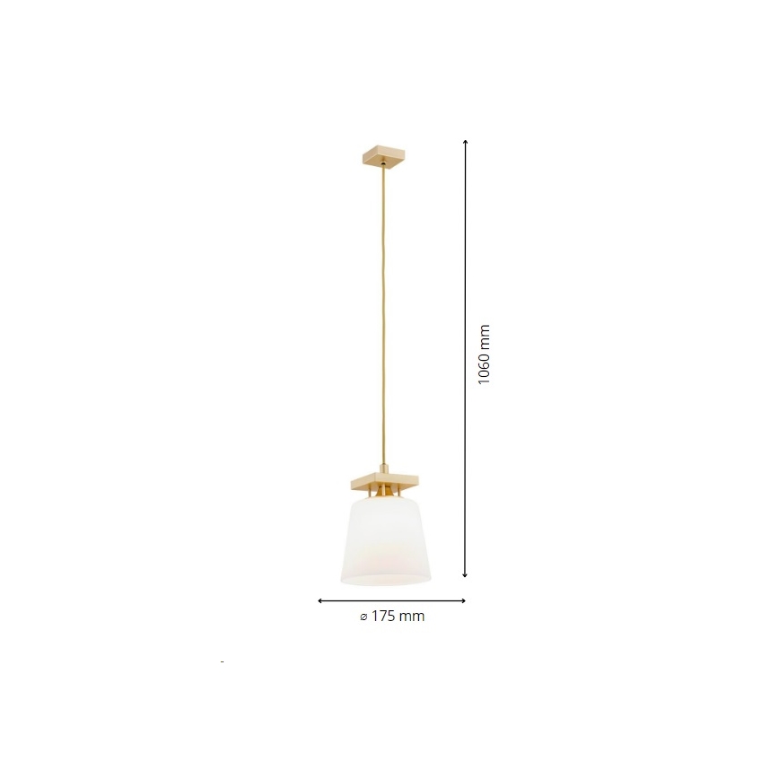 Argon 8261 - Hängeleuchte an Schnur ARDEN 1xE27/15W/230V golden