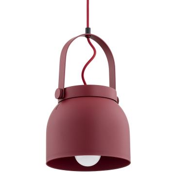 Argon 8282 - Hängeleuchte an Schnur LOGAN 1xE27/15W/230V d 20 cm rot