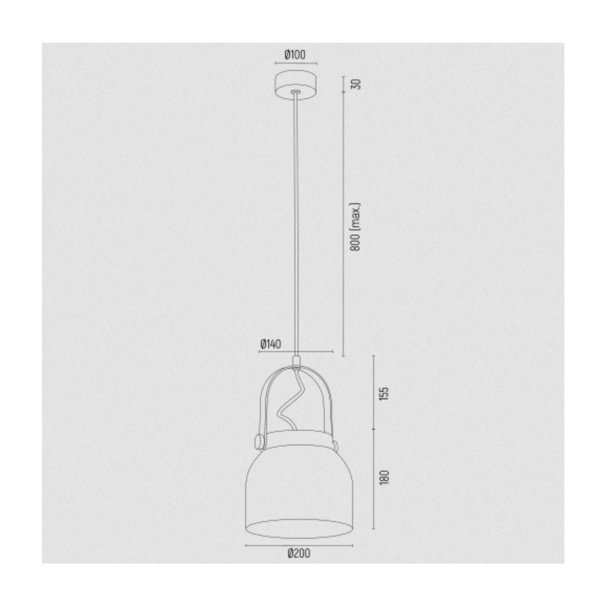 Argon 8283 - Hängeleuchte an Schnur LOGAN 1xE27/15W/230V d 20 cm grün