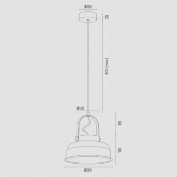 Argon 8284 - Hängeleuchte an Schnur DAKOTA 1xE27/15W/230V weiß