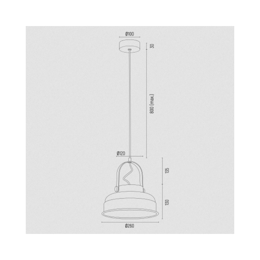 Argon 8286 - Hängeleuchte an Schnur DAKOTA 1xE27/15W/230V rot