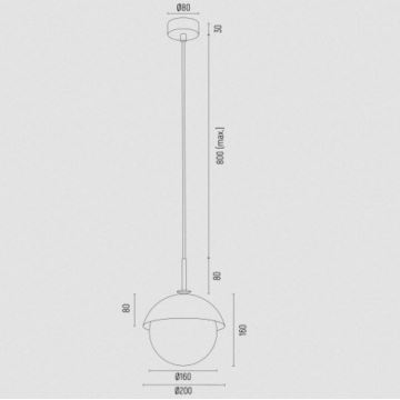 Argon 8294 - Hängeleuchte an Schnur CAPPELLO 1xE27/15W/230V weiß