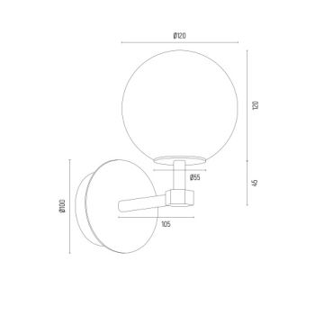 Argon 8502 - Wandleuchte PALOMA 1xE14/7W/230V golden/weiß