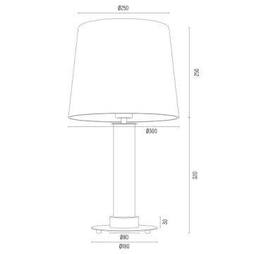 Argon 8540 - Tischleuchte HAMPTON 1xE27/15W/230V weiß