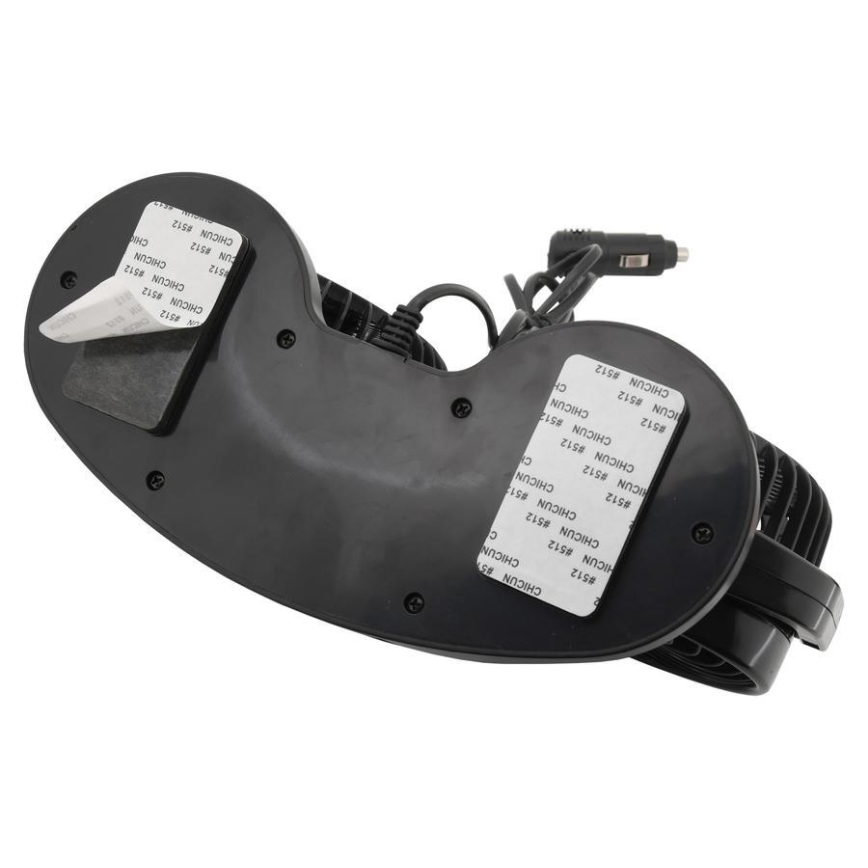 Armaturenbrett-Ventilator mit Thermometer 9W/12V schwarz