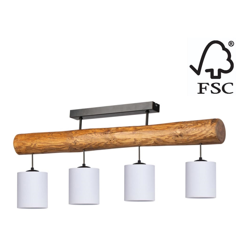 Aufbauleuchte FORESTA 4xE27/25W/230V Kiefer – FSC-zertifiziert