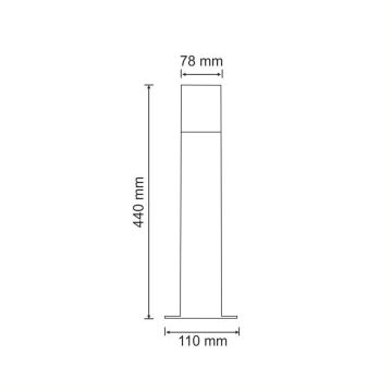 Außenleuchte NEW YORK 1xE27/12W/230V IP44 44 cm anthrazit