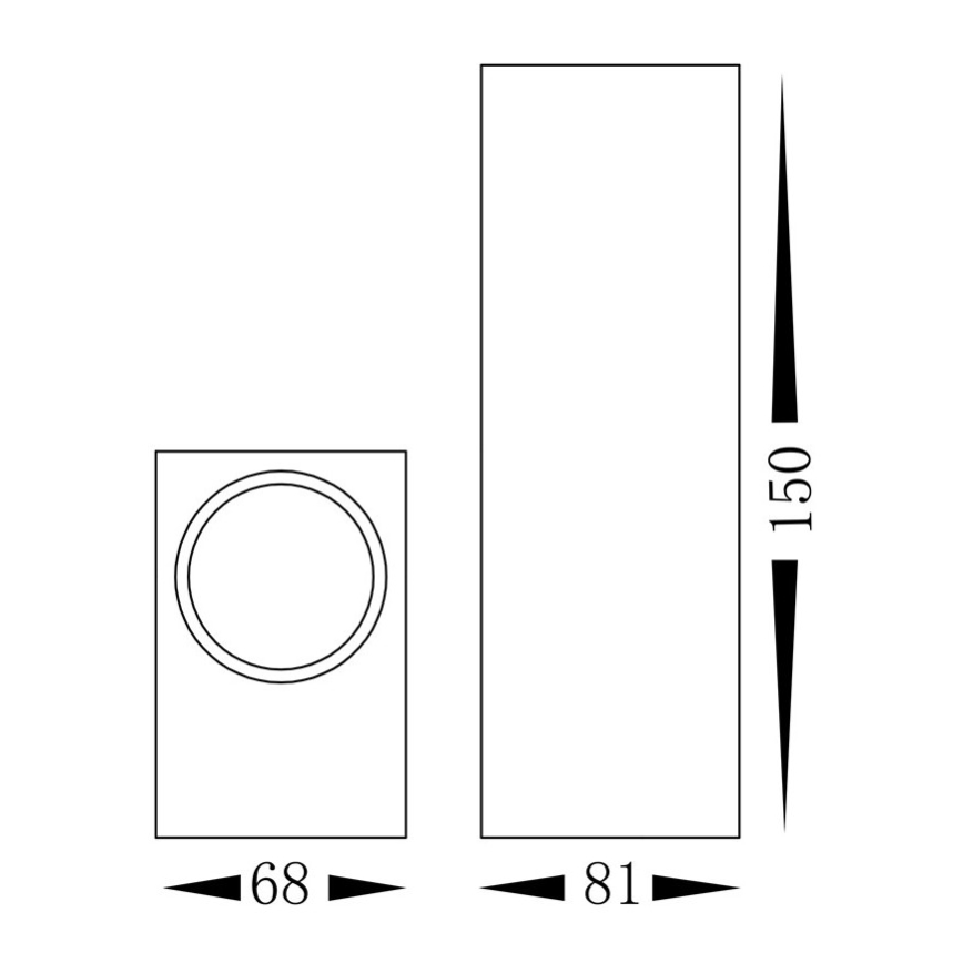 Außenwandleuchte BOKA 2xGU10/60W/230V IP44 schwarz