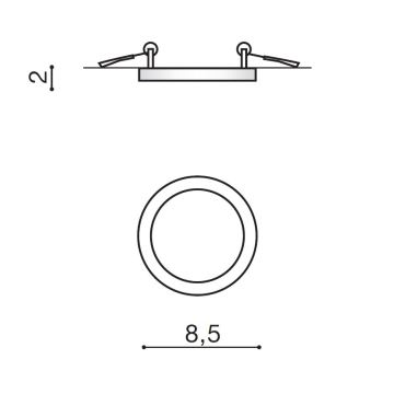 Azzardo AZ2835 - LED-Einbauleuchte für Badezimmer SLIM 1xLED/6W/230V IP44 CRI 90