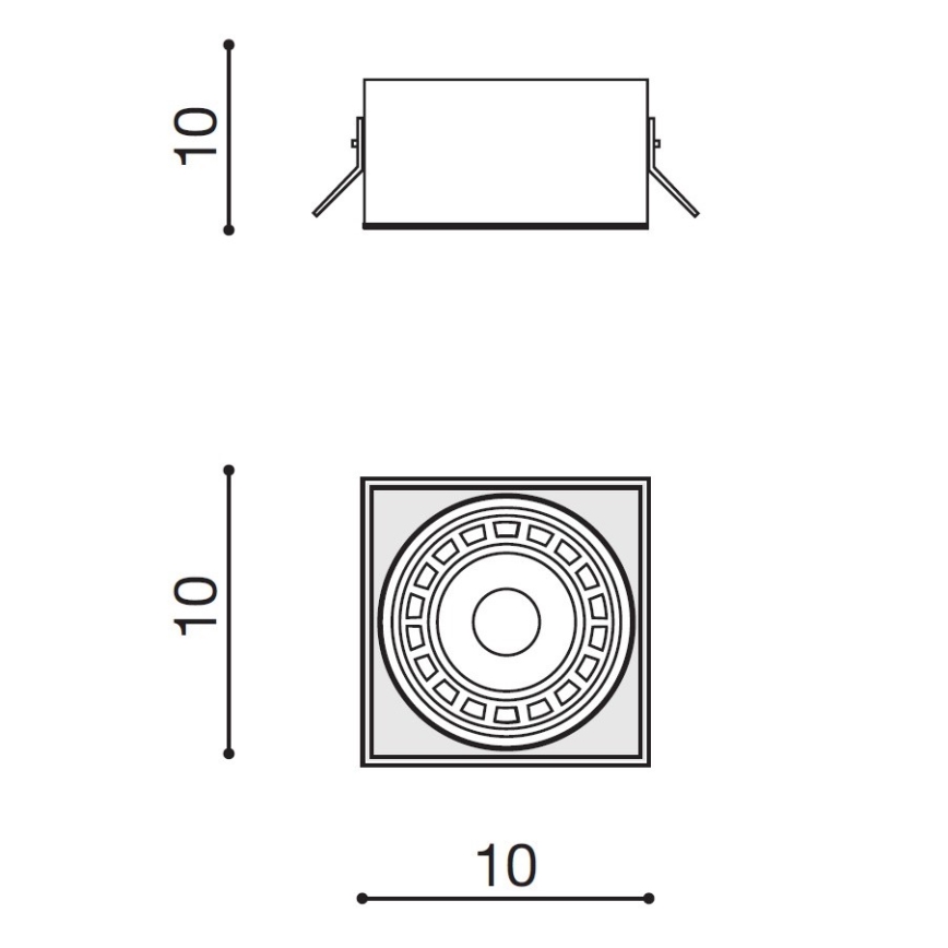 Azzardo AZ2872 - Einbaubeleuchtung NOVA 1xGU10-ES111/50W/230V