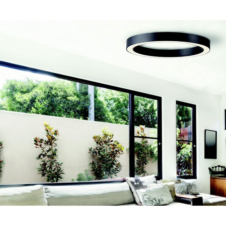 Azzardo AZ5038 - Dimmbare LED-Deckenleuchte MARCO LED/80W/230V schwarz + Fernbedienung