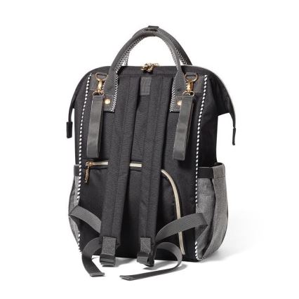 BabyOno - Wickelrucksack für Kinderwagen Oslo Style schwarz