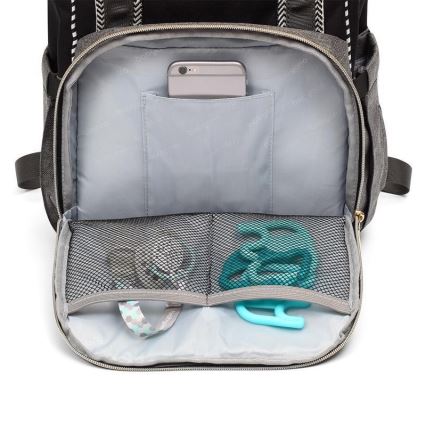 BabyOno - Wickelrucksack für Kinderwagen Oslo Style schwarz
