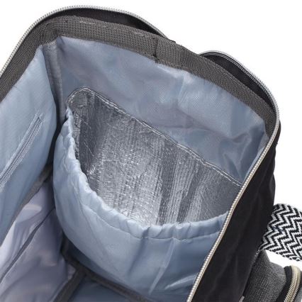 BabyOno - Wickelrucksack für Kinderwagen Oslo Style schwarz