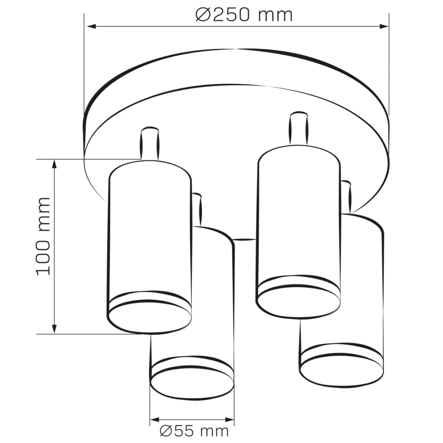 Badezimmerstrahler TURYN 4xGU10/10W/230V IP44 weiß