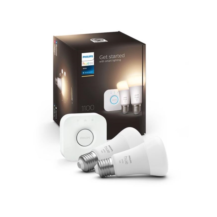 Basis-Set Philips Hue WHITE 2xE27/9,5W 2700K + Verbindungsgerät