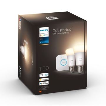 Basis-Set Philips Hue WHITE 2xE27/9,5W 2700K + Verbindungsgerät