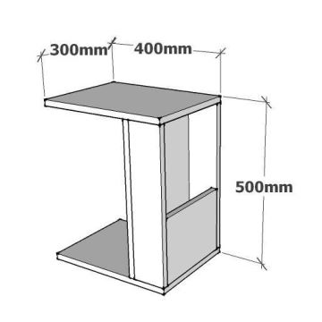 Beistelltisch KAREN 50x30 cm braun