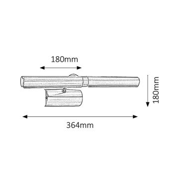 Brilagi - Bilderleuchte DANAE 2xE14/40W/230V schwarz