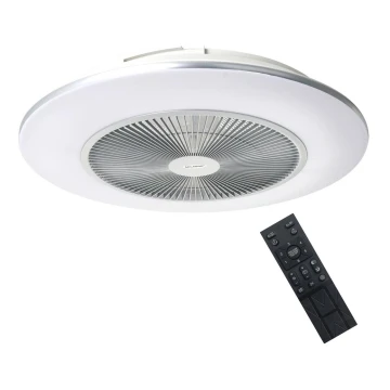 Brilagi - Dimmbare LED-Leuchte mit Ventilator AURA LED/38W/230V 3000-6000K silbern + Fernbedienung