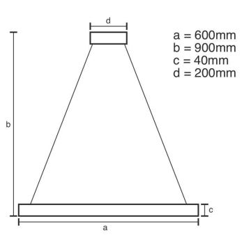 Brilagi - Dimmbarer LED-Kronleuchter an Schnur CIRCLE LED/42W/230V 3000-6500K braun + Fernbedienung