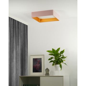 Brilagi - Dimmbare LED-Deckenleuchte VELVET SQUARE LED/24W/230V 3000/4000/6500K + Fernbedienung rosa