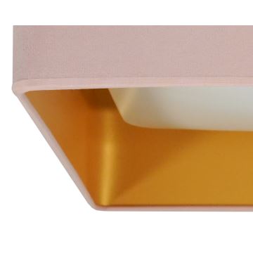 Brilagi - Dimmbare LED-Deckenleuchte VELVET SQUARE LED/24W/230V 3000/4000/6500K + Fernbedienung rosa