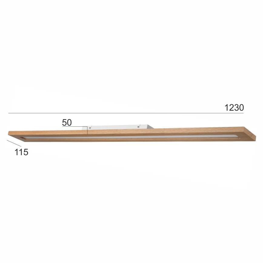 Brilagi - Dimmbares LED-RGBW-Panel WOODY FRAME LED/34W/230V 2700-6500K Eiche + Fernbedienung