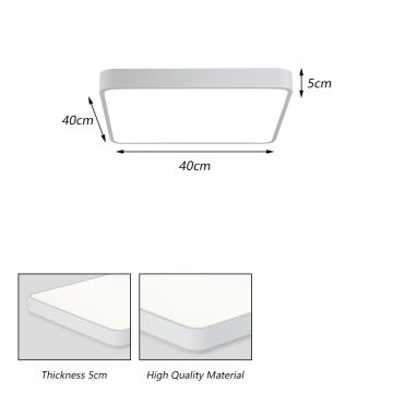 Brilagi - LED-Deckenleuchte POOL LED/36W/230V 3000/4500/6000K 40x40 cm weiß