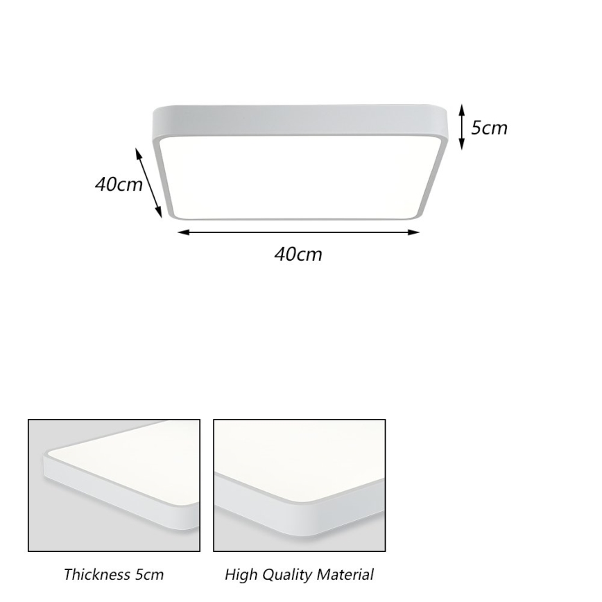 Brilagi - LED-Deckenleuchte POOL LED/36W/230V 3000/4500/6000K 40x40 cm weiß